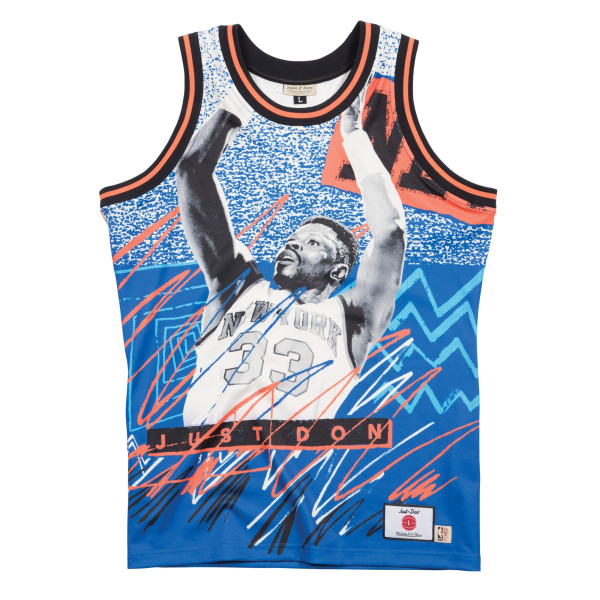 Джерси New York Knicks Patrick Ewing Mitchell & Ness x Just Don Royal Hardwood Classics Sublimated