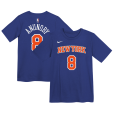 Футболка Preschool New York Knicks OG Anunoby Nike Blue Icon Name & Number