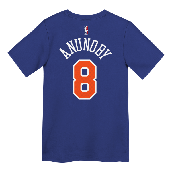 Футболка Preschool New York Knicks OG Anunoby Nike Blue Icon Name & Number