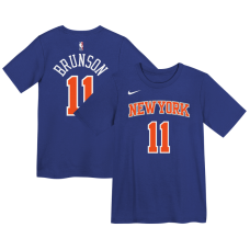 Футболка Preschool New York Knicks Jalen Brunson Nike Blue Icon Name & Number