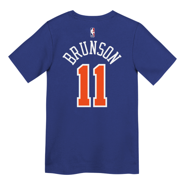 Футболка Preschool New York Knicks Jalen Brunson Nike Blue Icon Name & Number