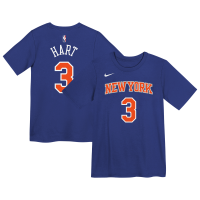 Футболка для дошкольника New York Knicks Josh Hart Nike Blue Icon Name & Number
