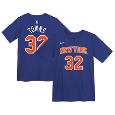 Футболка Preschool New York Knicks Karl-Anthony Towns Nike Blue Icon Name & Number