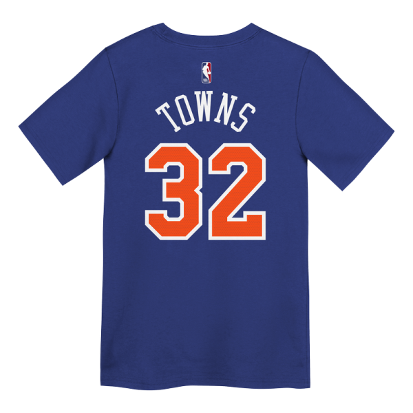 Футболка Preschool New York Knicks Karl-Anthony Towns Nike Blue Icon Name & Number