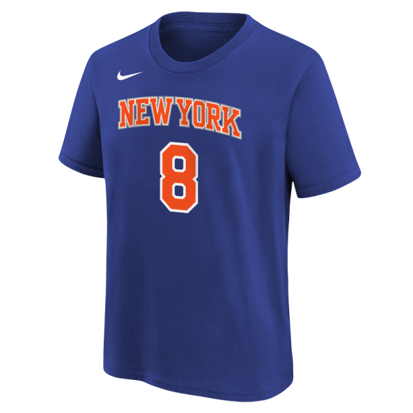 Подростковая New York Knicks OG Anunoby Nike Blue Icon Name & Number T-Shirt