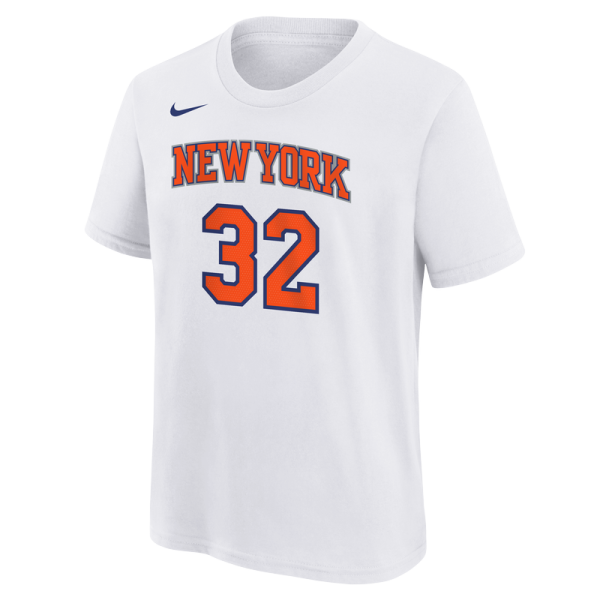 Подростковая New York Knicks Karl-Anthony Towns Nike White Association Name & Number T-Shirt