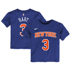 Детская New York Knicks Josh Hart Nike Blue Icon Name & Number T-Shirt