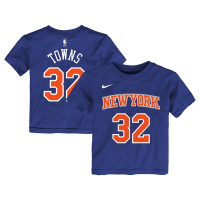Футболка для малыша New York Knicks Karl-Anthony Towns Nike Blue Icon Name & Number