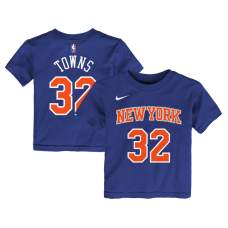 Детская New York Knicks Karl-Anthony Towns Nike Blue Icon Name & Number T-Shirt