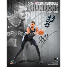 Фото с автографом Victor Wembanyama San Antonio Spurs Fanatics Authentic 16 x 20 2026 NBA Western Conference Champions Collage
