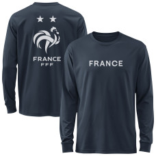 Футболка с длинным рукавом France National Team 1863FC Mono Badge & Wordmark - Navy