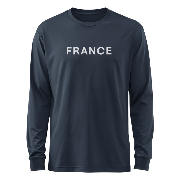 Футболка с длинным рукавом France National Team 1863FC Mono Badge & Wordmark - Navy