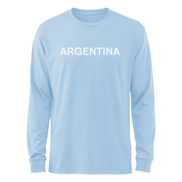Футболка с длинным рукавом Argentina National Team 1863FC Mono Badge & Wordmark - Blue