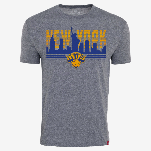 Футболка Unisex New York Knicks Sportiqe Gray Comfy Tri-Blend