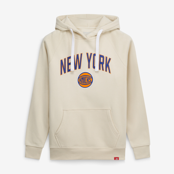Толстовка Unisex New York Knicks Sportiqe Cream Alternate Logo Olsen Tri-Blend Raglan