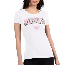 Женская футболка Charlotte Hornets G-III 4Her by Carl Banks White Pink Leopard Super-Slim Lightweight