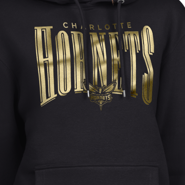 Женская толстовка Charlotte Hornets G-III 4Her by Carl Banks Black Metallic Team Name Fleece