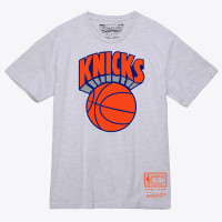 Футболка New York Knicks Mitchell & Ness Heather Gray Basic Logo