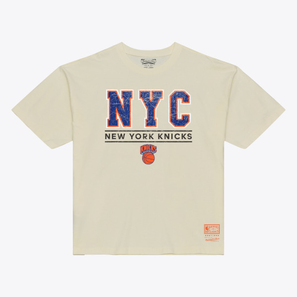 Футболка New York Knicks Mitchell & Ness Cream Abbreviation Arch