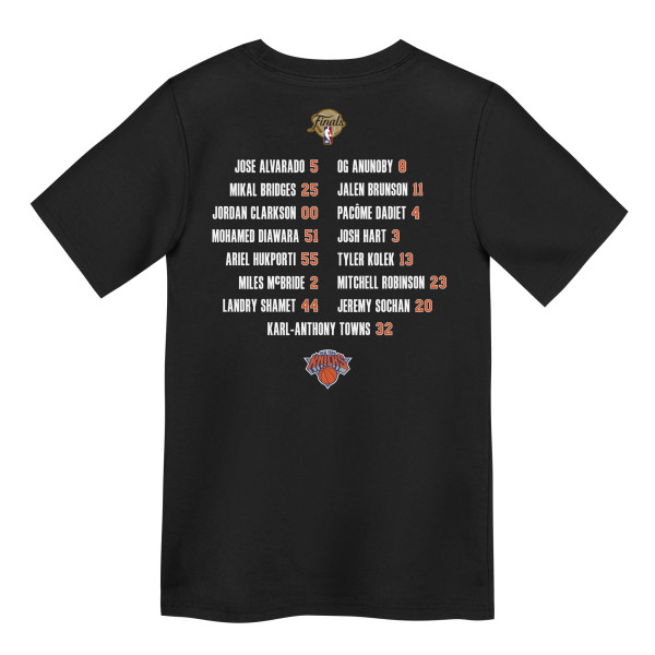 Футболка Preschool New York Knicks Nike Black 2026 NBA Finals Champions Roster