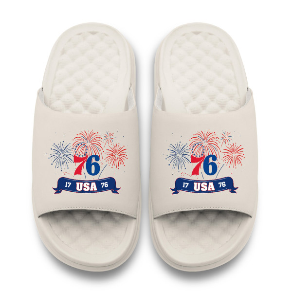 Unisex Philadelphia 76ers ISlide USA 1776 Motive Slide Sandals