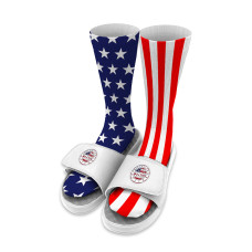 Unisex Philadelphia 76ers ISlide Americana Socks & Slide Sandals Bundle