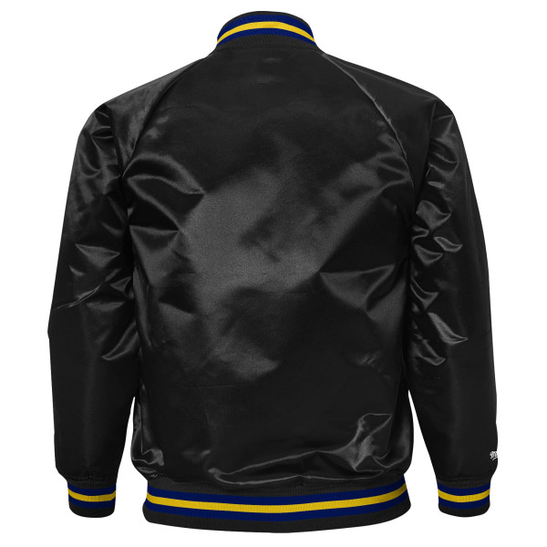 Детская рубашка Golden State Warriors Mitchell & Ness Black Lightweight Satin Raglan Jacket