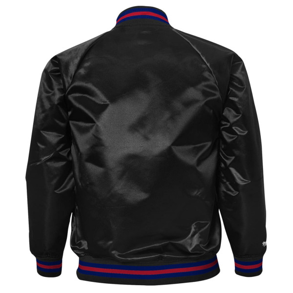 Детская рубашка Philadelphia 76ers Mitchell & Ness Black Lightweight Satin Raglan Jacket