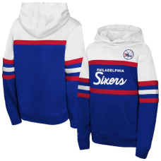 Детская толстовка Philadelphia 76ers Mitchell & Ness Royal/White Vintage Head Coach