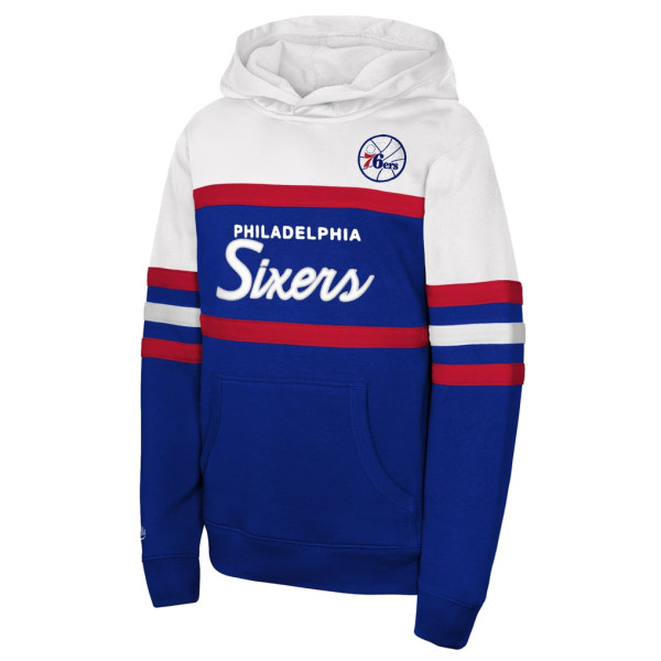Детская толстовка Philadelphia 76ers Mitchell & Ness Royal/White Vintage Head Coach