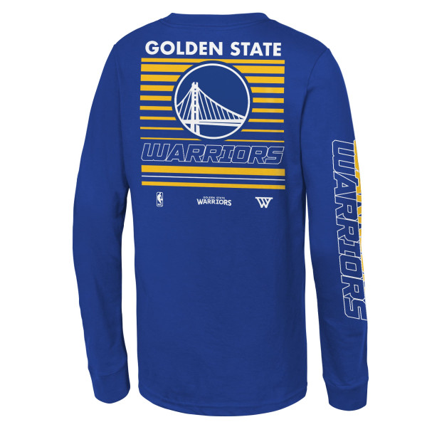 Детская футболка с длинным рукавом Golden State Warriors Mitchell & Ness Royal Triple Play