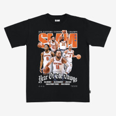 Футболка Unisex New York Knicks Starting Five SLAM Black 2026 NBA Eastern Conference Champions Cover