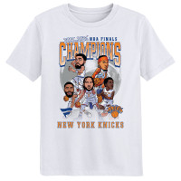 Футболка Preschool New York Knicks Fanatics White 2026 NBA Finals Champions Caricature