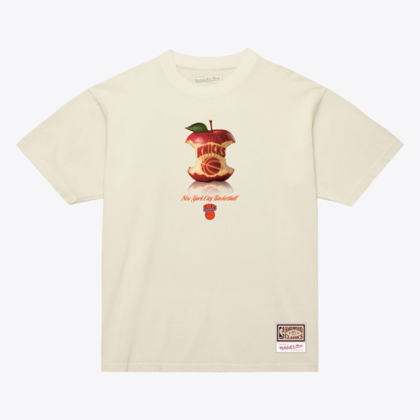 Футболка New York Knicks Mitchell & Ness Cream Court Apple
