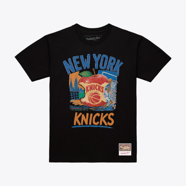 Футболка New York Knicks Mitchell & Ness Black Concrete Apple