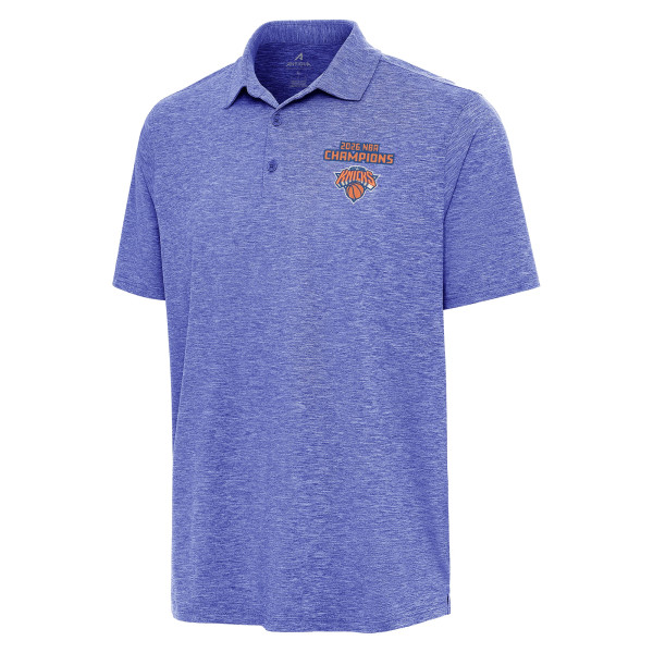 Поло New York Knicks Antigua Heather Blue 2026 NBA Finals Champions Par 3