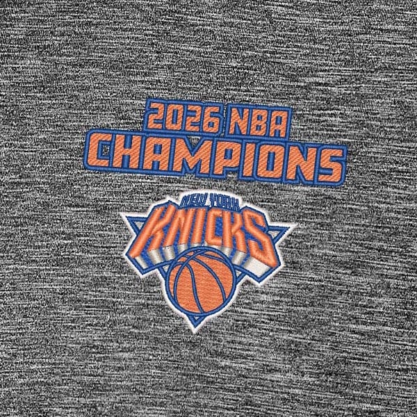 Поло New York Knicks Antigua Heather Black 2026 NBA Finals Champions Par 3