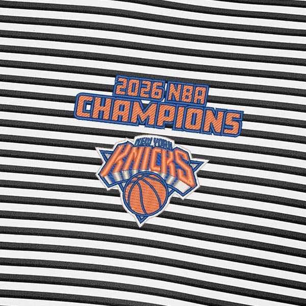 Поло New York Knicks Antigua Black 2026 NBA Finals Champions Skills
