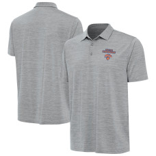 Поло New York Knicks Antigua Heather Gray 2026 NBA Finals Champions Layout