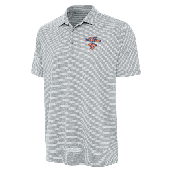 Поло New York Knicks Antigua Heather Gray 2026 NBA Finals Champions Scheme