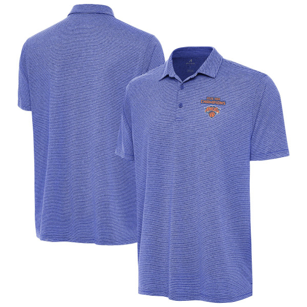Поло New York Knicks Antigua Heather Blue 2026 NBA Finals Champions Scheme