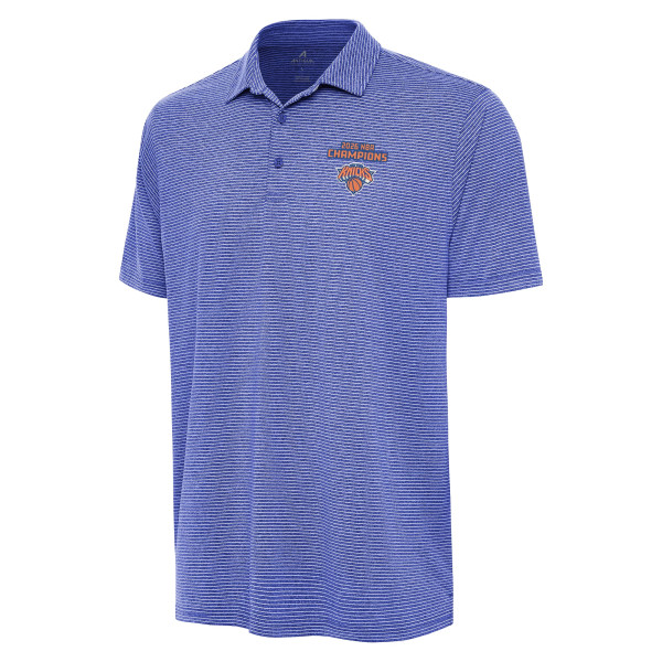 Поло New York Knicks Antigua Heather Blue 2026 NBA Finals Champions Scheme