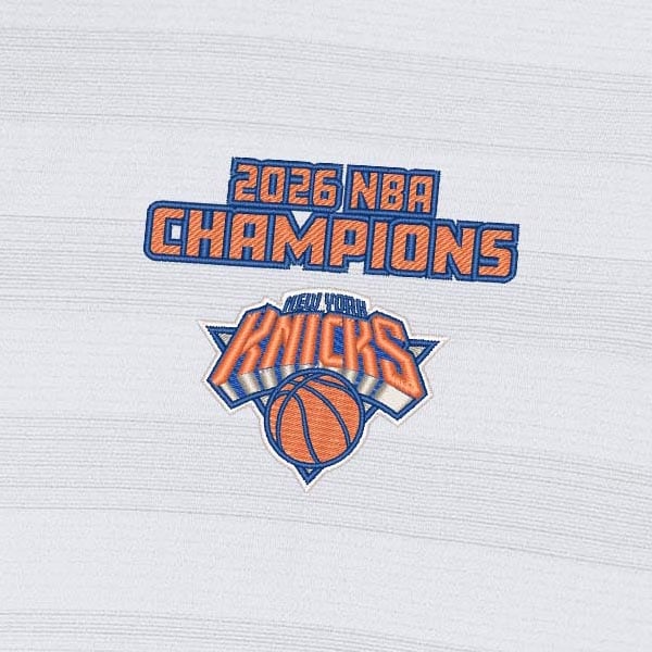 Поло New York Knicks Antigua White 2026 NBA Finals Champions Tunnel