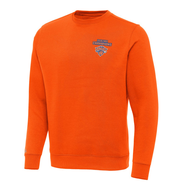 Свитшот New York Knicks Antigua Orange 2026 NBA Finals Champions Victory
