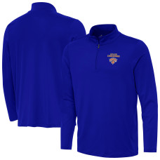 New York Knicks Antigua Blue 2026 NBA Finals Champions Reprocess Quarter-Zip Pullover