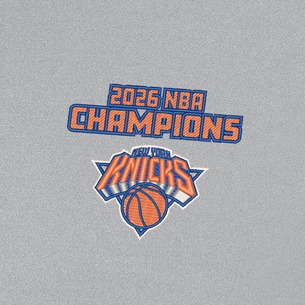 Поло New York Knicks Antigua Gray 2026 NBA Finals Champions Era