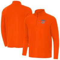 New York Knicks Antigua Orange 2026 NBA Finals Champions Intent Quarter-Zip Pullover