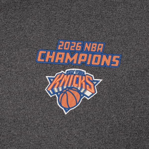 Толстовка New York Knicks Antigua Black 2026 NBA Finals Champions Cloud