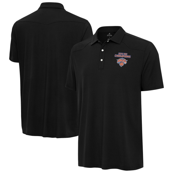 Поло New York Knicks Antigua Black 2026 NBA Finals Champions Western