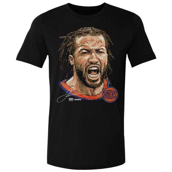 Футболка New York Knicks Jalen Brunson 500 Level Black Portrait